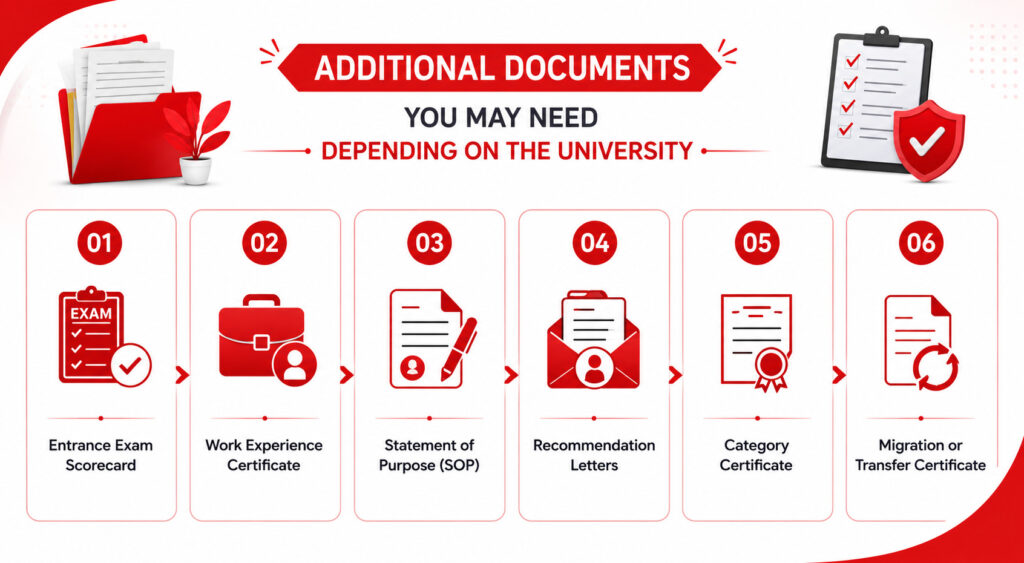 Additional Documents You May Need Depending on the University