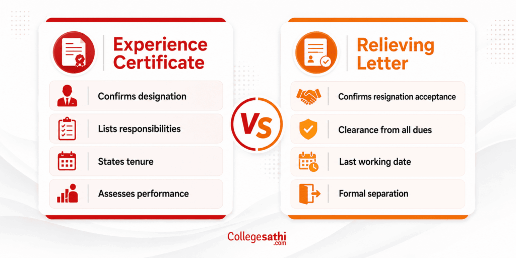 Experience Certificate vs relieving letter