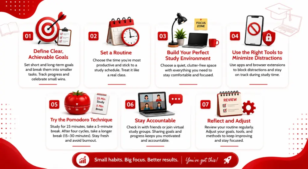 Strategies to Stay Focused in Online Education
