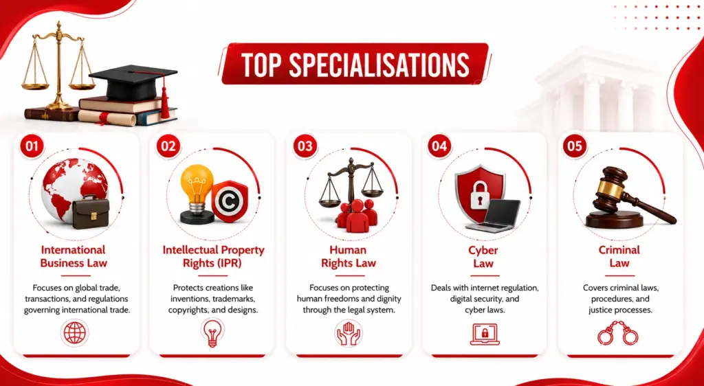 Top Specialisations Provided in the LLM Programs