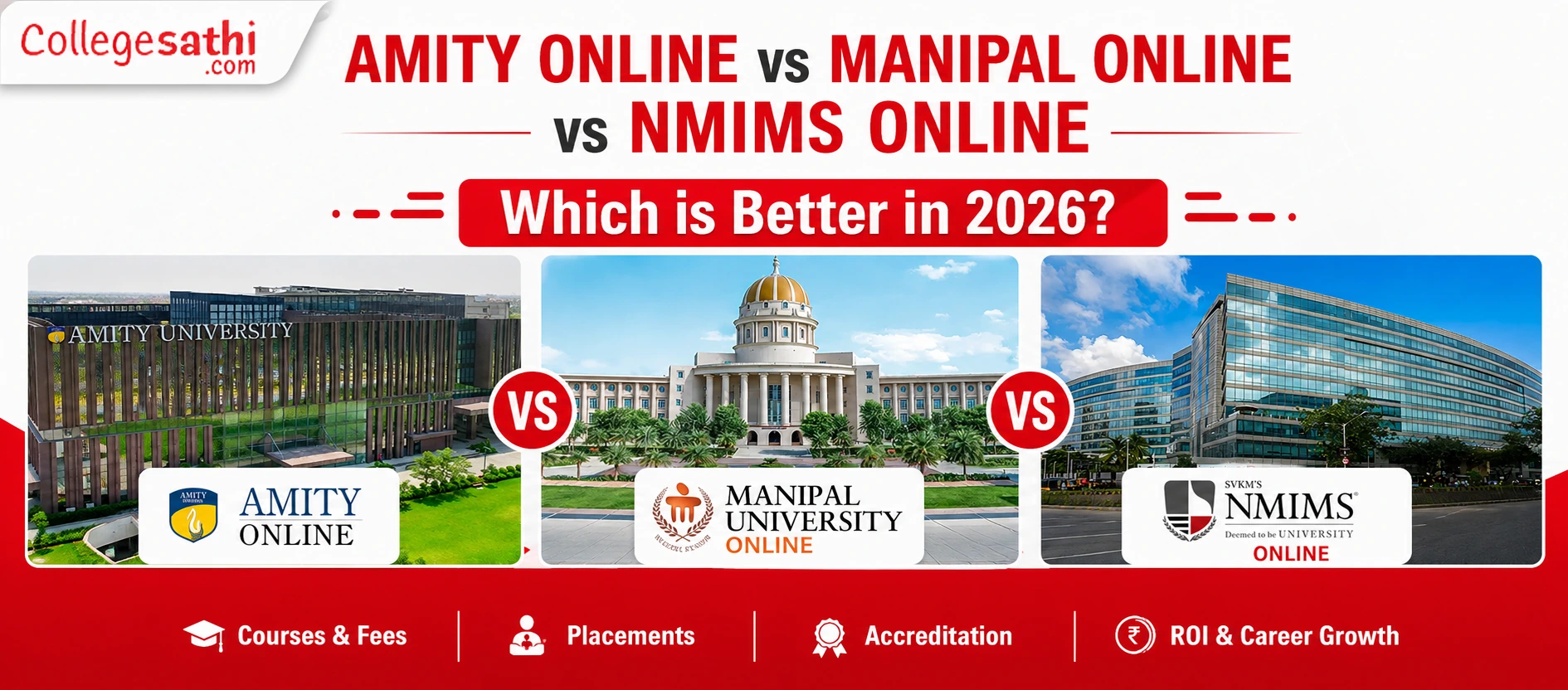 Amity Online vs Manipal Online vs NMIMS Online