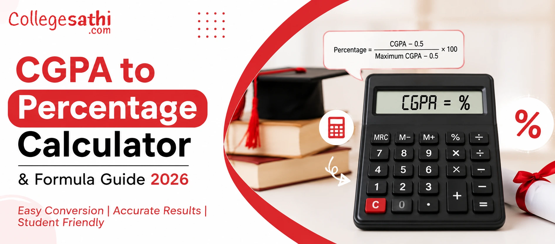 CGPA to Percentage Calculator & Formula Guide 2026 | Easy Conversion