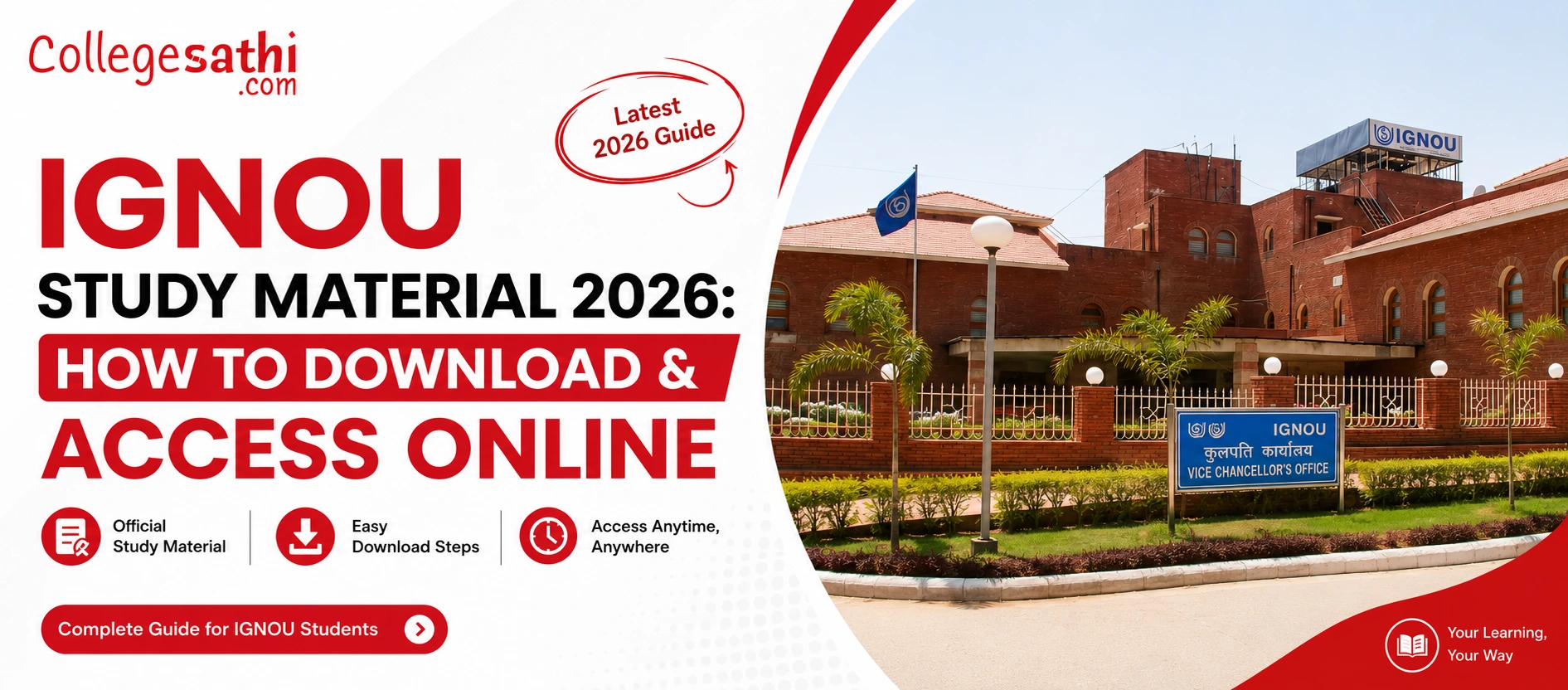 IGNOU Study Material 2026: How to Download & Access Online
