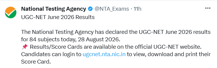 ugc net result 2026