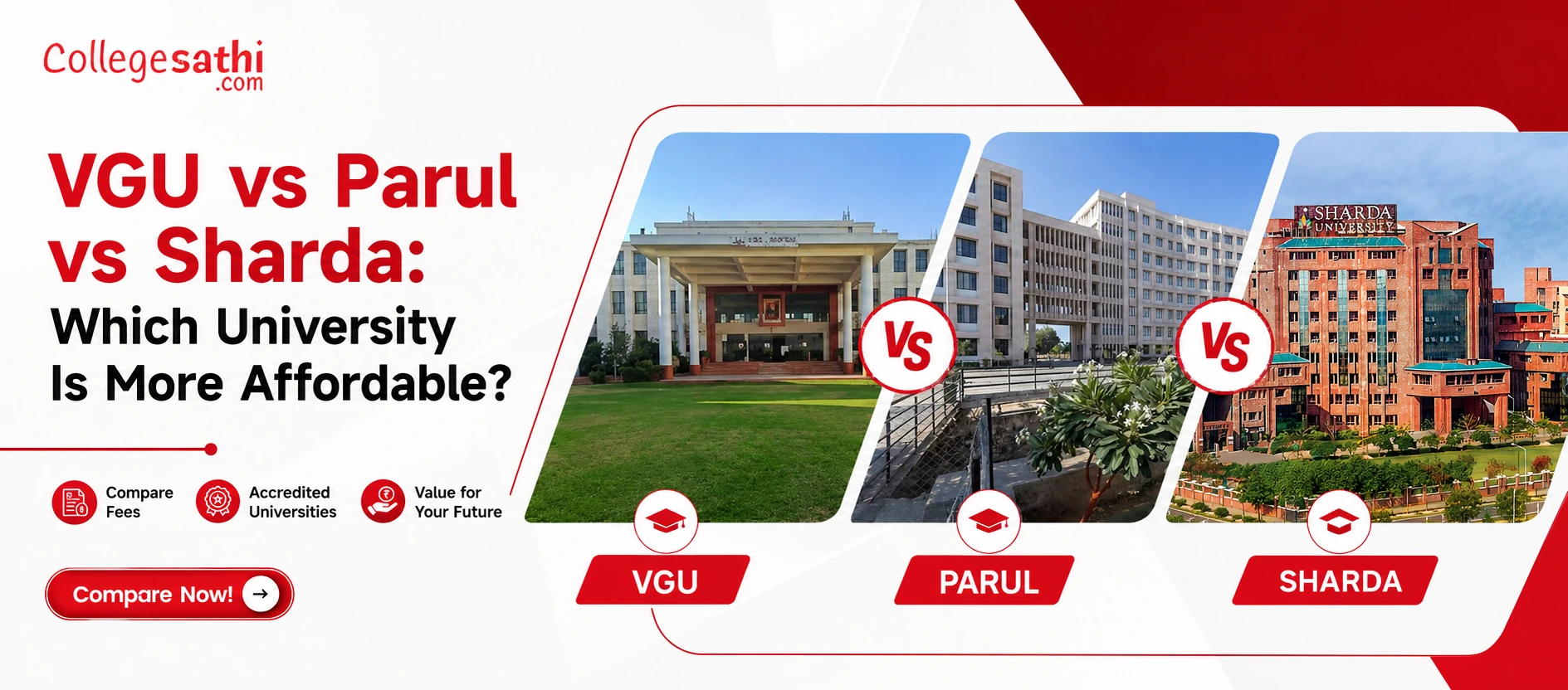 VGU vs Parul vs Sharda - Most Affordable Online Private Universities in India